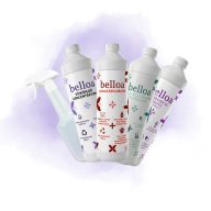   Belloa Vízkőoldó + Duguláselhárító + Padló- és általános tisztítószer + Mosószer és öblítő koncentrátum + ajándék szórófejes flakon