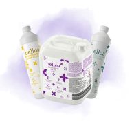   Belloa Mosószer és öblítő koncentrátum levendula illattal 5L + Kézi mosogatószer citrom illattal 1L + Padló- és általános tisztítószer koncentrátum 1L